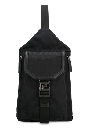 Versace Technical Fabric Backpack With Logo