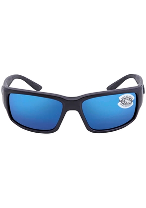 Costa Del Mar Fantail Blue Mirror Polarized Glass Mens Sunglasses TF 01 OBMGLP 59