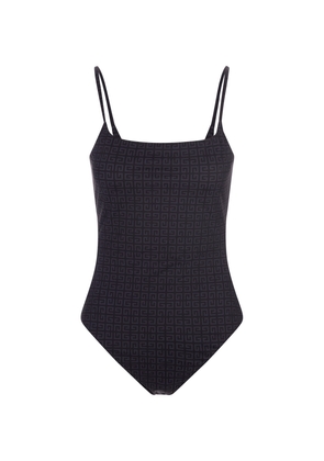 Givenchy Black One Piece Swimsuit In 4G Recycled Nylon