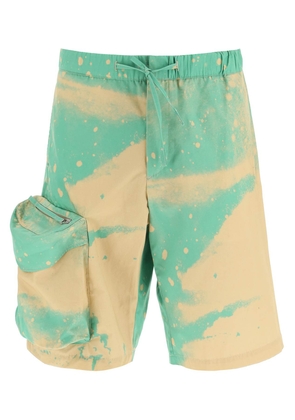 Oamc Smudge Oversized Shorts With Maxi Pockets