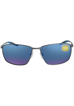 Costa Del Mar TURRET Blue Mirror Polarized Polycarbonate Mens Sunglasses TRT 247 OBMP 63