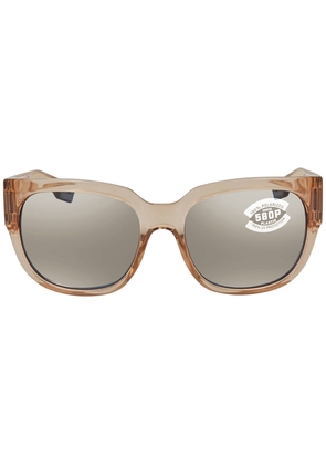 Costa Del Mar Waterwoman Copper Silver Mirror Polarized Polycarbonate Ladies Sunglasses WTW 252 OSCP 55