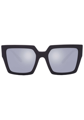 Dolce and Gabbana Grey Mirrored Black Square Ladies Sunglasses DG4446B 501/6G 53