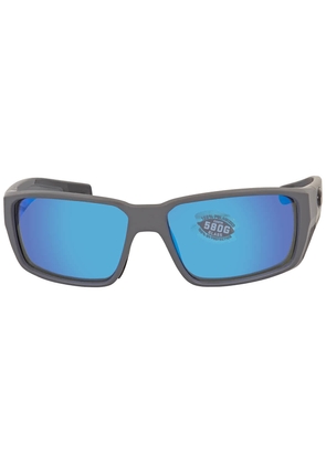Costa Del Mar Fantail Pro Blue Mirror Polarized Glass Mens Sunglasses 6S9079 907909 60