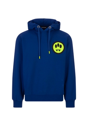 Barrow Blue Hoodie With Front And Back Lettering Logo