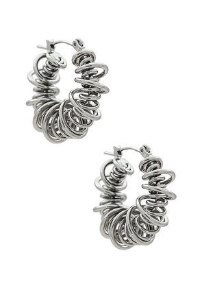 petit moments Riele Earrings in Metallic Silver.