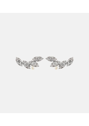 Stone and Strand Muse Tiara 10kt gold earrings with diamonds