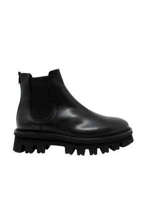Agl Black Leather Natalia Chelsea Ankle Boots