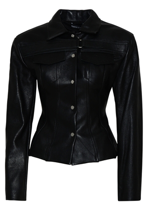 David Koma Black Leather Jacket