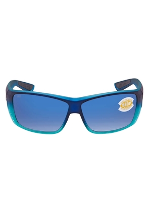 Costa Del Mar CAT CAY Blue Mirror Polarized Polycarbonate Rectangular Unisex Sunglasses AT 73 OBMP 59