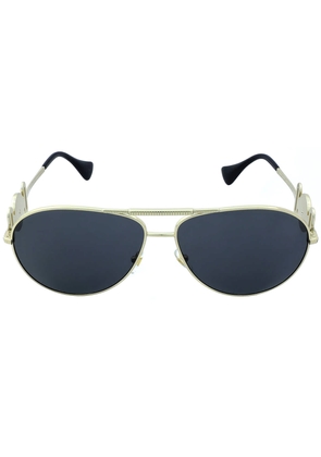 Versace Dark Grey Pilot Unisex Sunglasses VE2249 100287 65
