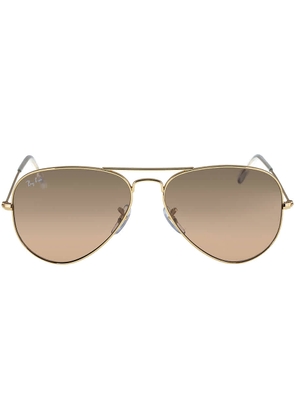 Ray Ban Aviator Gradient Silver/Pink Mirror Unisex Sunglasses RB3025 001/3E 58