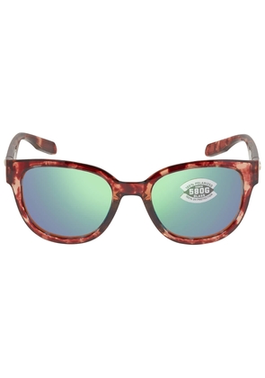 Costa Del Mar SALINA Green Mirror Polarized Glass Ladies Sunglasses 6S9051 905104 53