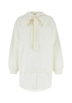 Patou Ivory Cotton Oversize Sweatshirt
