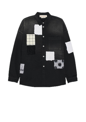 Marni Patchwork Shirt in Black - Black. Size 50 (also in ).