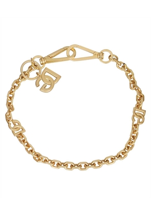 Dolce & Gabbana Logo Detail Brass Cuff Bracelet