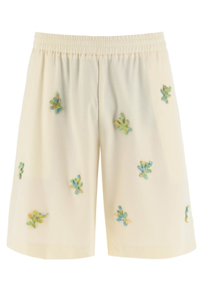 Bonsai Applique Wool Shorts