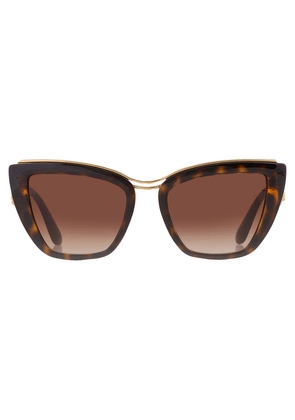 Dolce and Gabbana Gradient Brown Cat Eye Ladies Sunglasses DG6144 502/13 54
