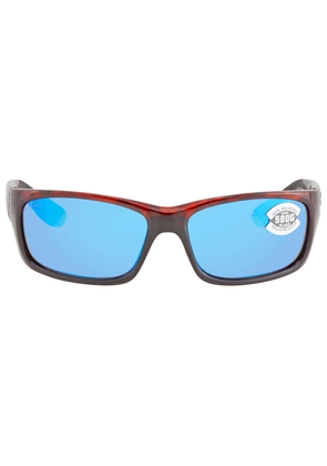 Costa Del Mar JOSE Blue Mirror Polarized Glass Mens Sunglasses JO 10 OBMGLP 62