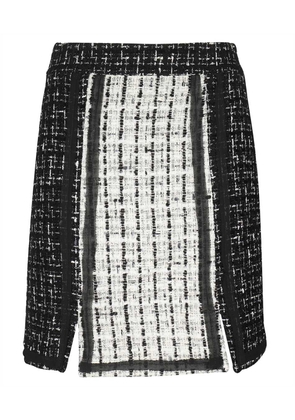Karl Lagerfeld Bouclé Wool Skirt