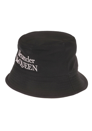Alexander Mcqueen Logo Embroidered Bucket Hat
