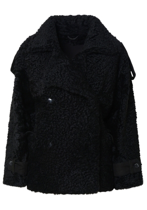 The Mannei Jordan Black Sheepskin Coat