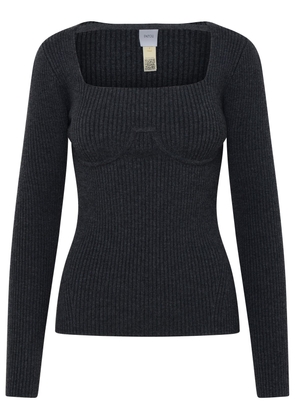 Patou Grey Wool Sweater