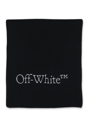 Off-White Bookish Logo Embroidered Scarf