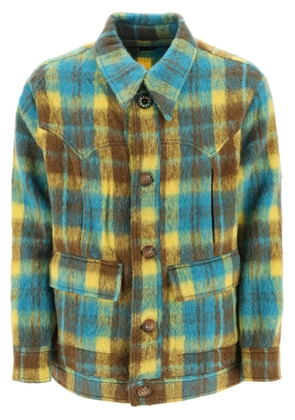 Andersson Bell Brushed-Yarn Overshirt With Check Motif