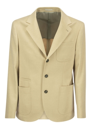 Brunello Cucinelli Camel Jacket With Patch Pockets