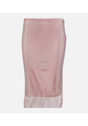 Sportmax Fishnet embellished midi skirt