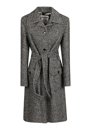 Moschino Belted Mid-Length Coat