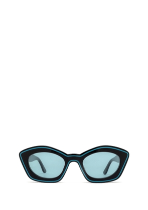 Marni Eyewear Kea Island Teal Teal Sunglasses