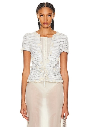 chanel Chanel Tweed Top in Cream - Cream. Size 38 (also in ).