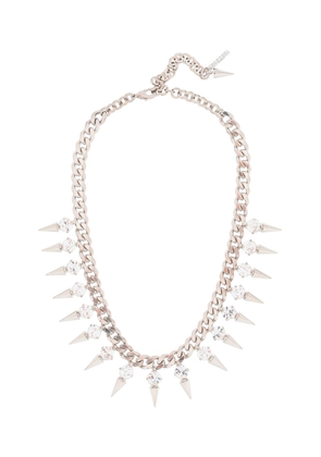 Alessandra Rich Choker With Crystals And Spikes