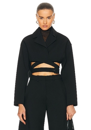 ALAÏA Crossover Jacket in Noir - Black. Size 36 (also in 40).