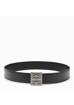Givenchy Reversible 4G Belt In Black Coated Leather And Canvas