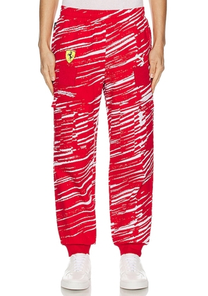 Puma Select Ferrari x Joshua Vides Race Pants in Red. Size M.
