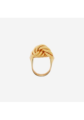 Jil Sander Brass Ring With Braided Detail