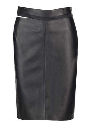 Fendi Leather Midi Skirt