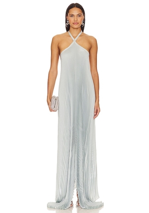 L'IDEE x REVOLVE Deesse Gown in Sage. Size 8/S.