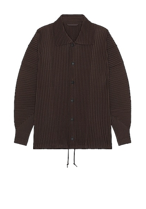 Homme Plisse Issey Miyake Heather Pleats Jacket in Brown - Brown. Size 2 (also in ).