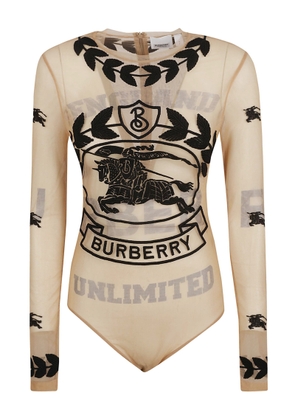 Burberry Logo Embroidered Bodysuit