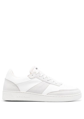 A.p.c. Low Top Sneakers With Embossed Logo In Faux Leather