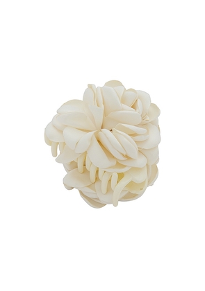 Lele Sadoughi Peony Flower Claw Clip in Ivory.