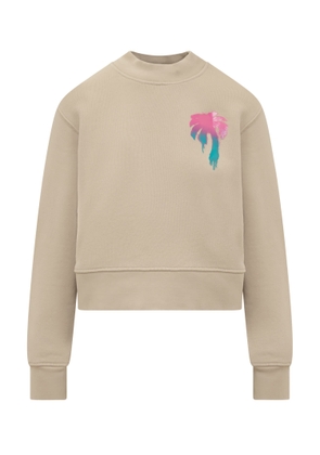 Palm Angels Back I Love Pa Fitted Crewneck