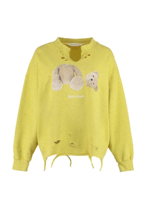 Palm Angels Distressed Bear Printed Sweatshirt