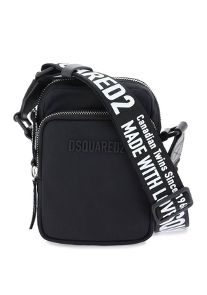 Dsquared2 Logo Embossed Top Zip Crossbody Bag