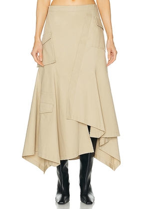 L'Academie by Marianna Noma Midi Skirt in Tan. Size XS.