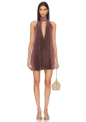 L'IDEE Opera Mini Dress in Chocolate. Size 14/XL, 6/XS.